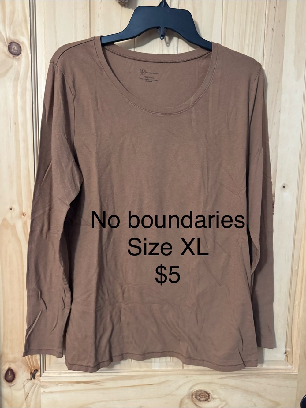 No Boundaries Long Sleeve Tee in Brown